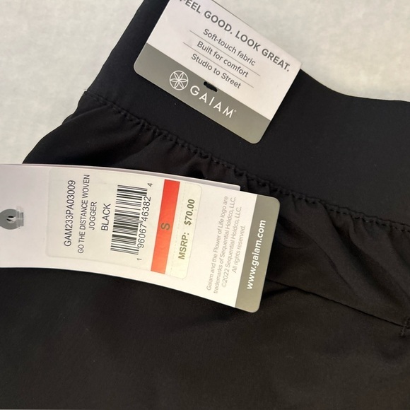 Gaiam Go The Distance women’s woven black jogger w/front pockets NWT Sz-S. A12 - Picture 8 of 13